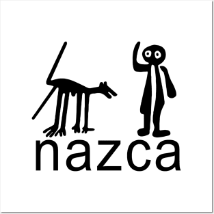 Nazca man with Nazca dog Posters and Art